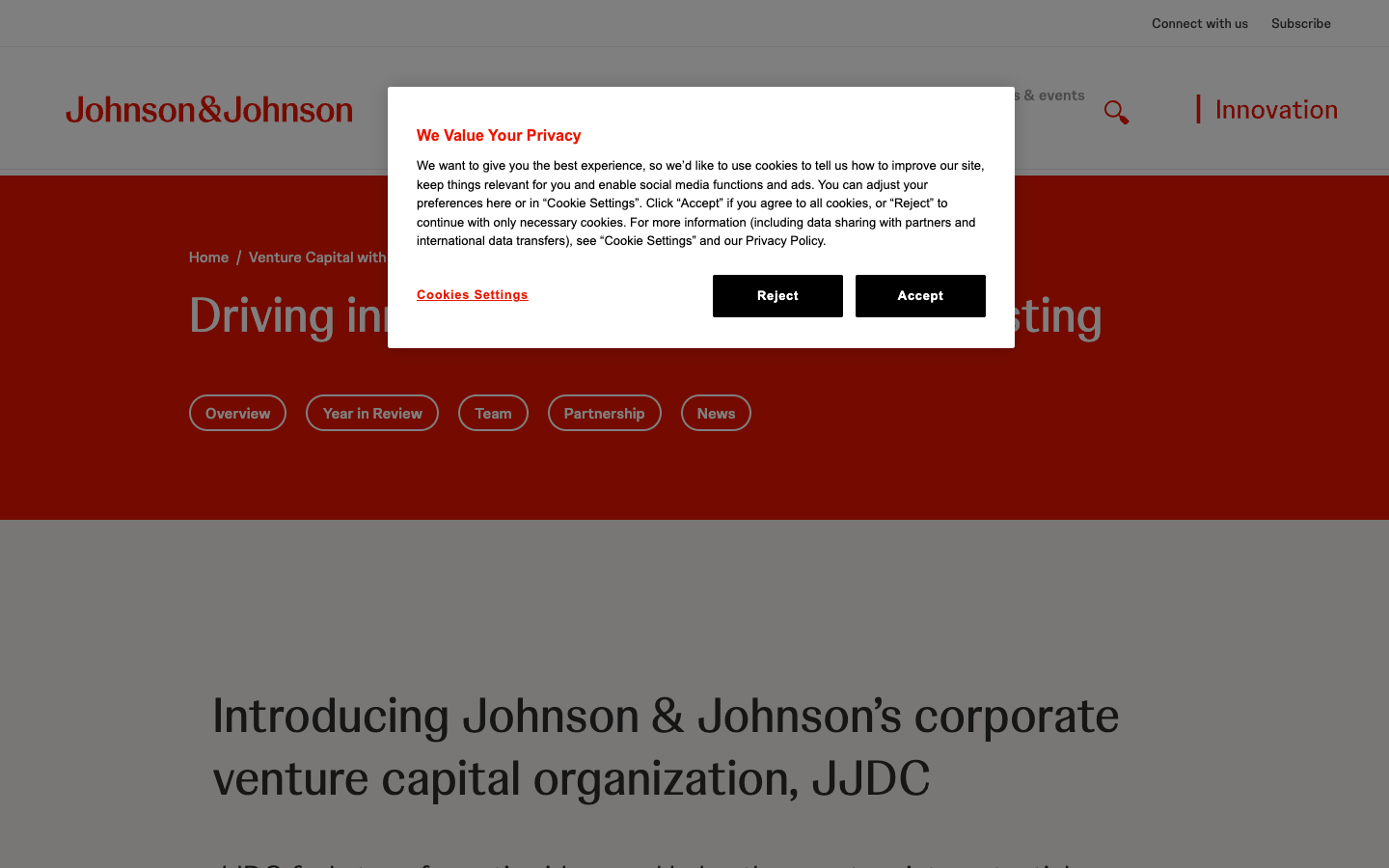 Venture Investing @ JJDC screenshot