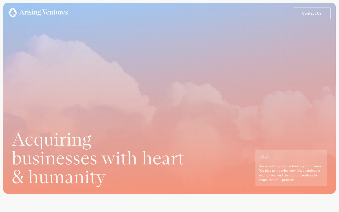 Arising Ventures screenshot