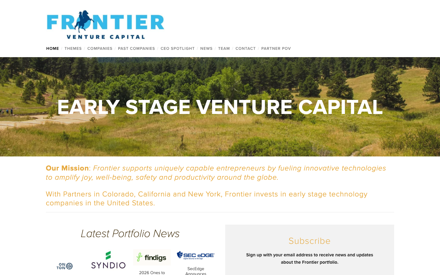 Frontier Venture Capital screenshot