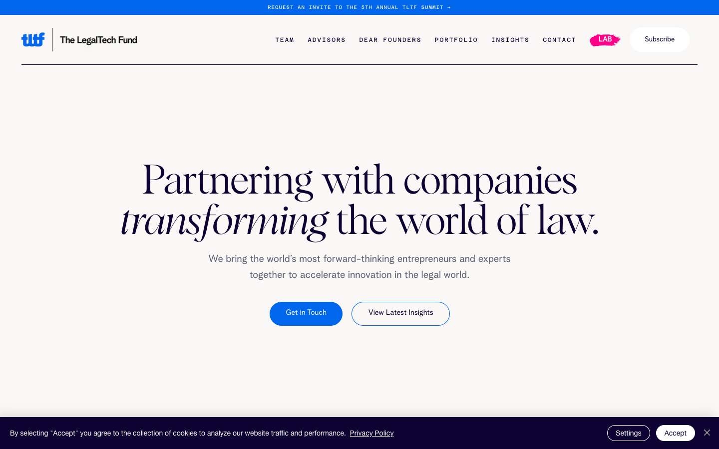 The LegalTech Fund screenshot