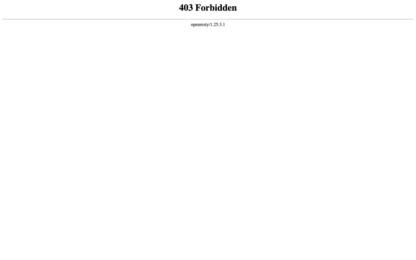 403 Forbidden screenshot
