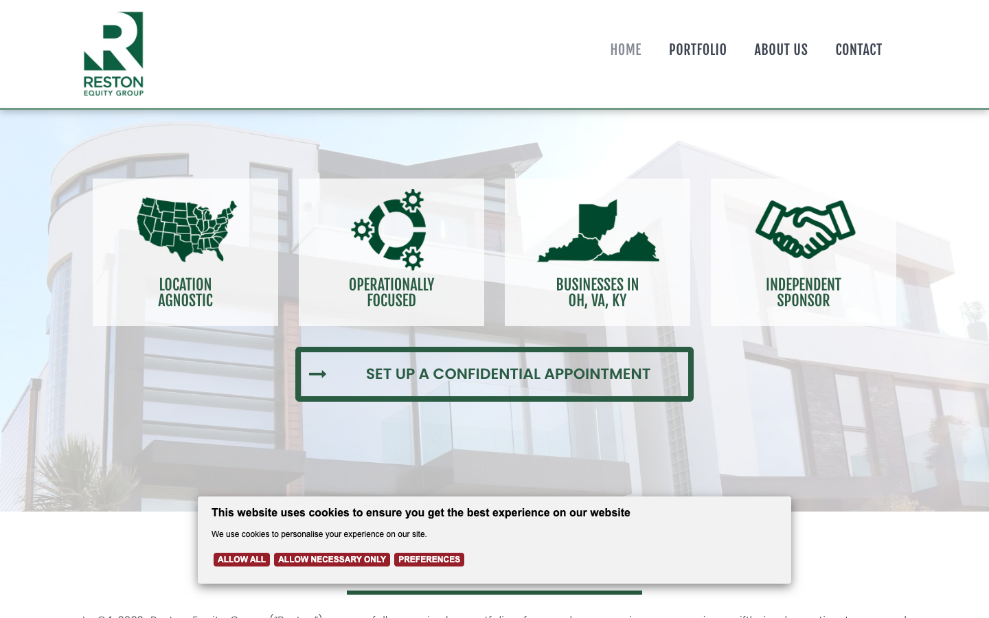 Reston Equity Group screenshot